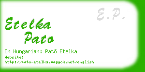 etelka pato business card