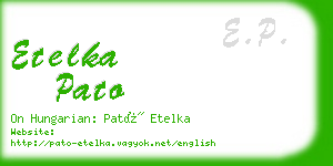 etelka pato business card
